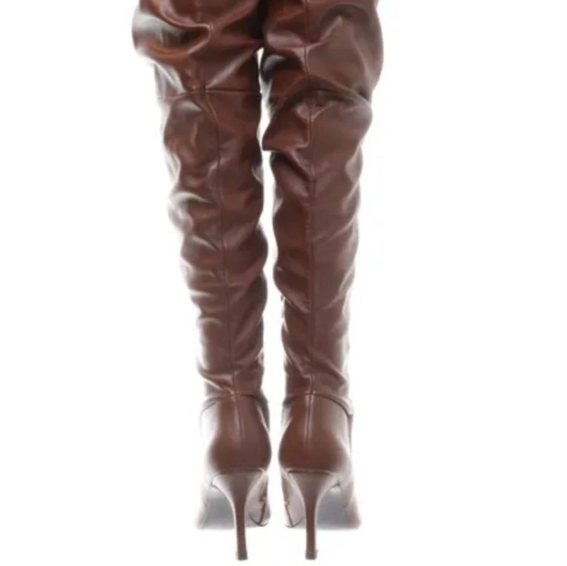 Bruna klackar overknee - 92