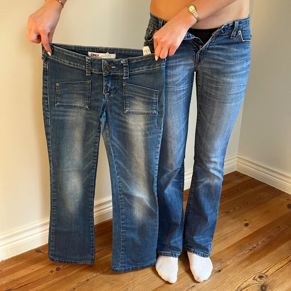 Midjemått(rätt över): 37 Innerbenslängd: 66 (De är för små för oss, där av inga bilder på)  Skriv om ni har några frågor💗//Perfectjeans. Jeans & Byxor.
