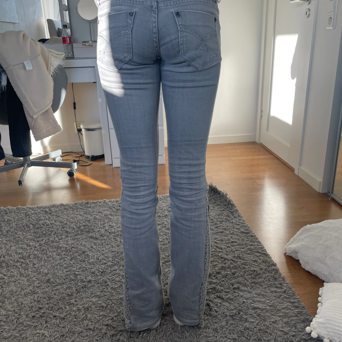 Lågmidjade Leopard jeans - 91