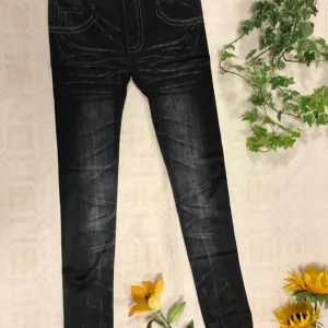 Super Stretch Legging i Jean Stil  - Fri stlk  Ca 34-40 Helt ny  89kr/st
