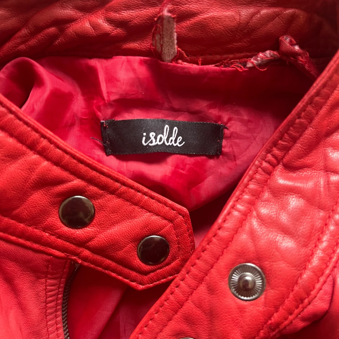Röd skinnjacka - 93
