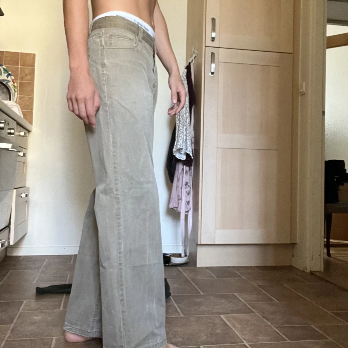 Beiga vintagebyxor - 90