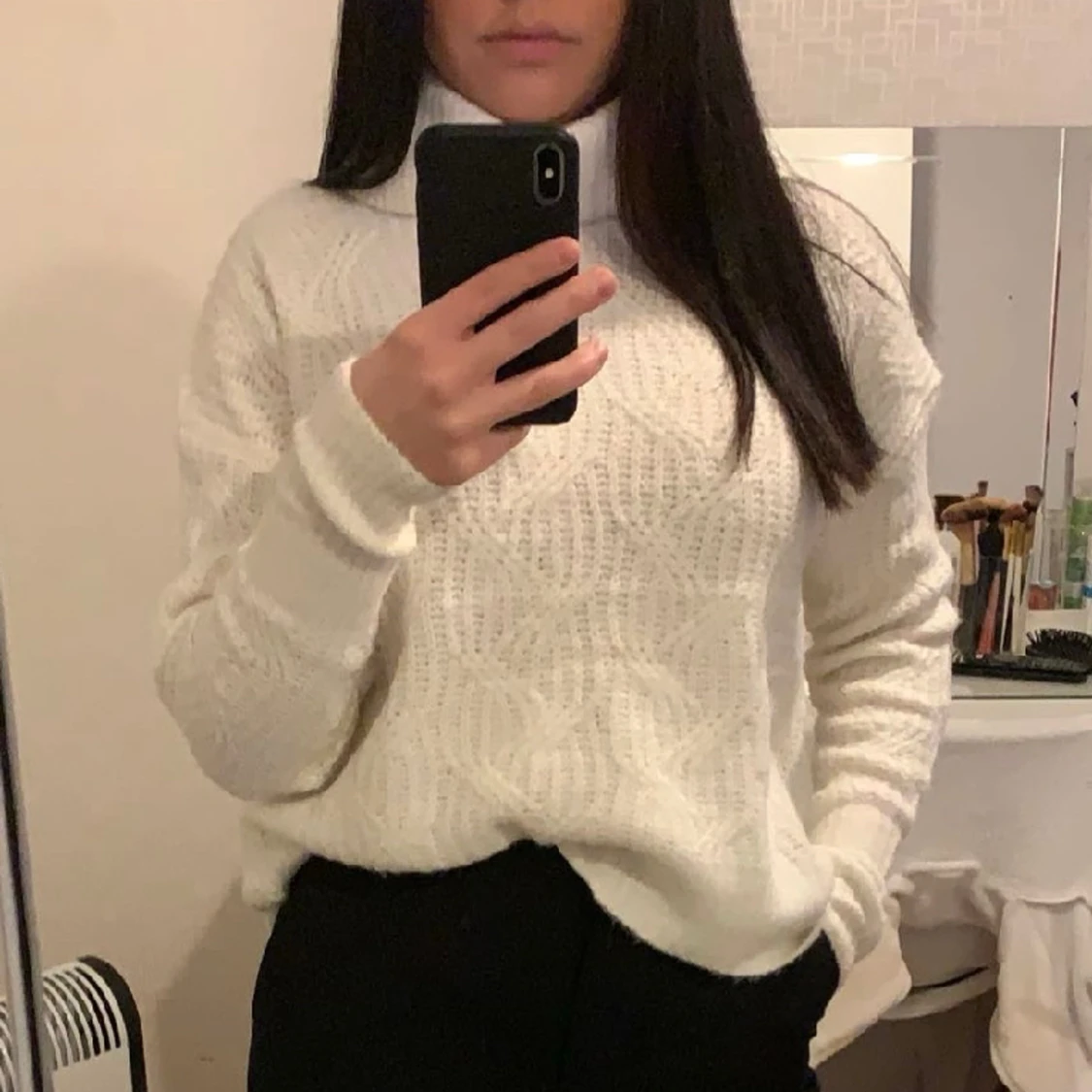 Stickad polotröja 