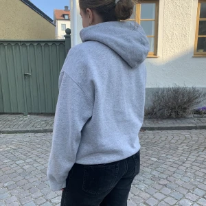 Grå huvtröjor  - Grå hoddie från zara i storlek s 🫶