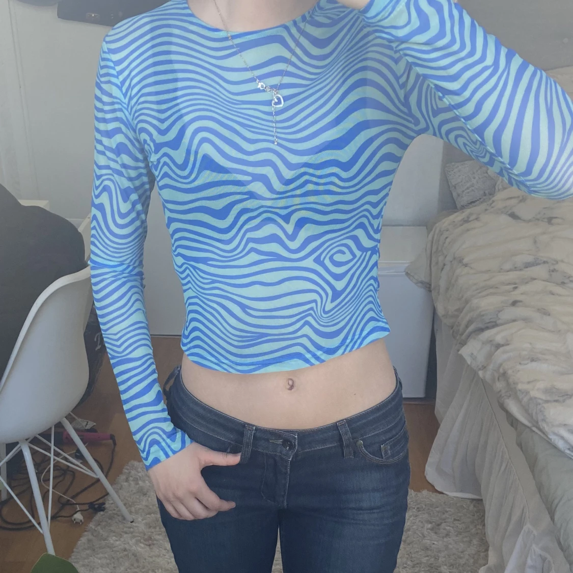 Genomskinlig topp - 90