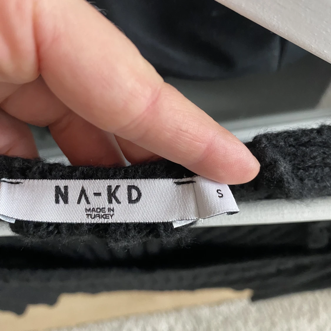 Svart Stickad topp - 90