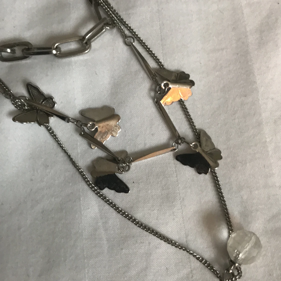 Silver Fjärilhalsband  - 90