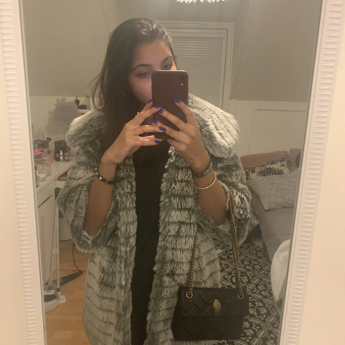 Päls jacka med korta ärmar - 90