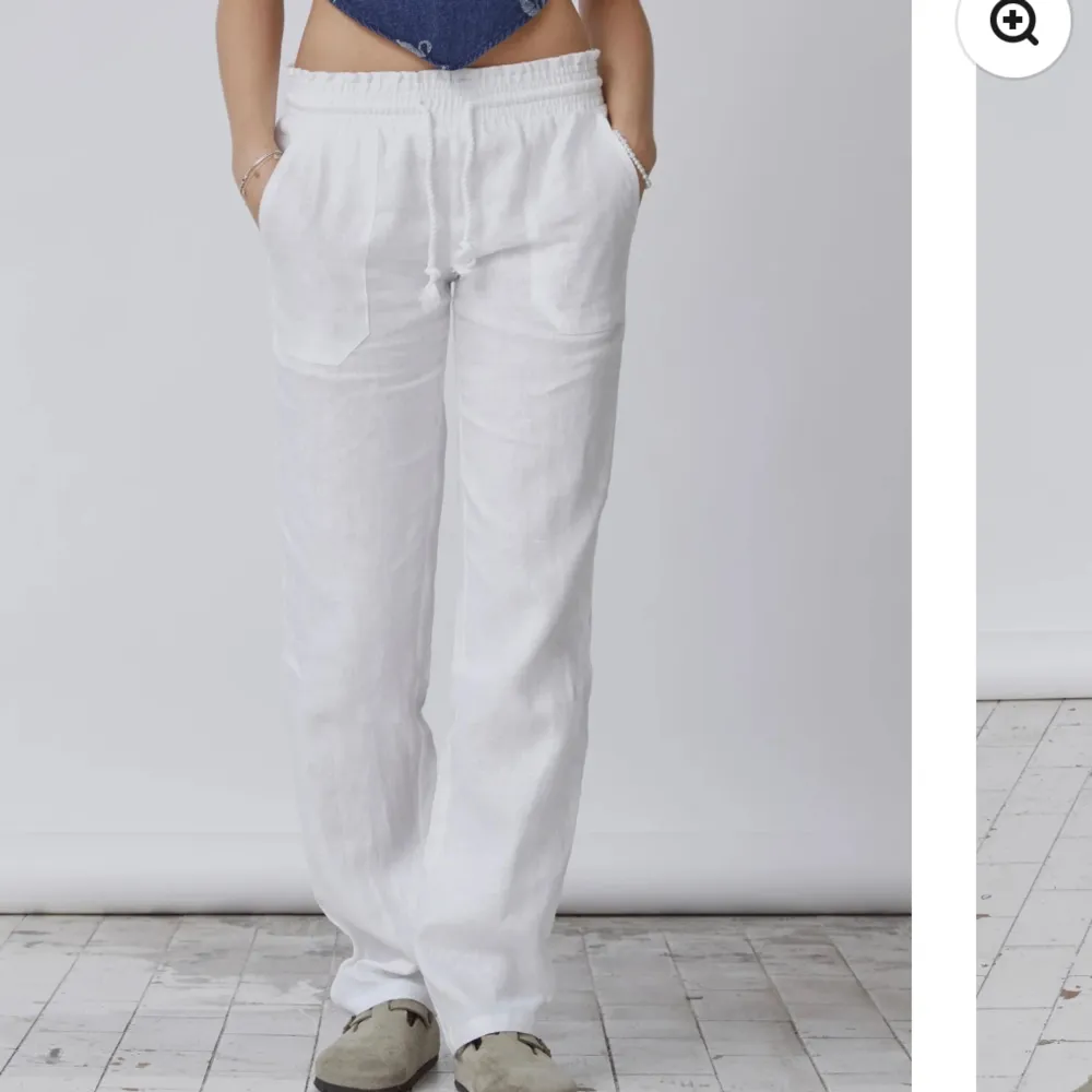 Så fina linnebyxor! Nästintill oanvända . Jeans & Byxor.