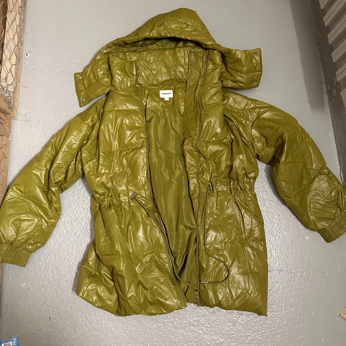 Olivgrön vinterpuffer