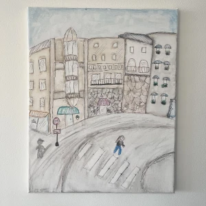 STAD - Tavla  - Säljer denna tavla som jag själv har målat 🩷 den är gjord i vattenfärg! 