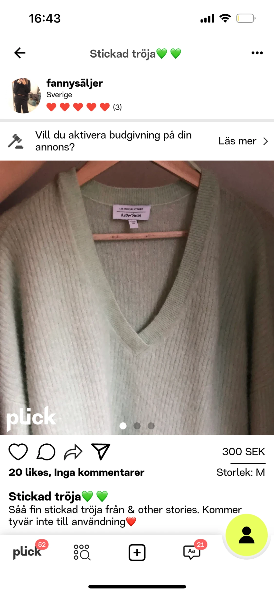 Stickad &otherstories tröja  - 90