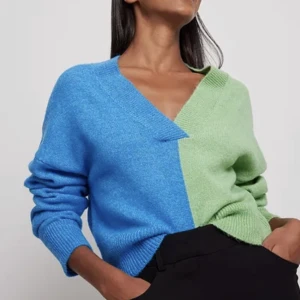 tröja grön blå  - jättefin 