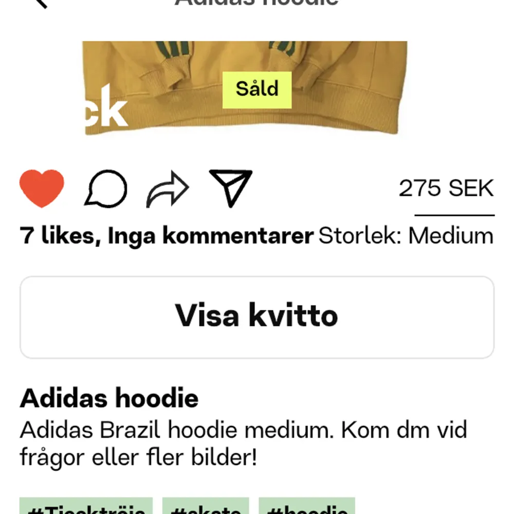 Köpte från Plick för den var as snygg men jag tror inte den kommer komma till användning. Om ni vill ha mer bilder på hur den ser ut på dm. Pris kan också diskuteras. 💐💐. Hoodies.