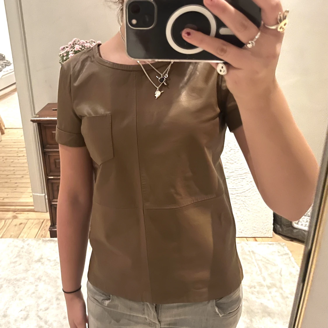 Maje t shirt läder - 90