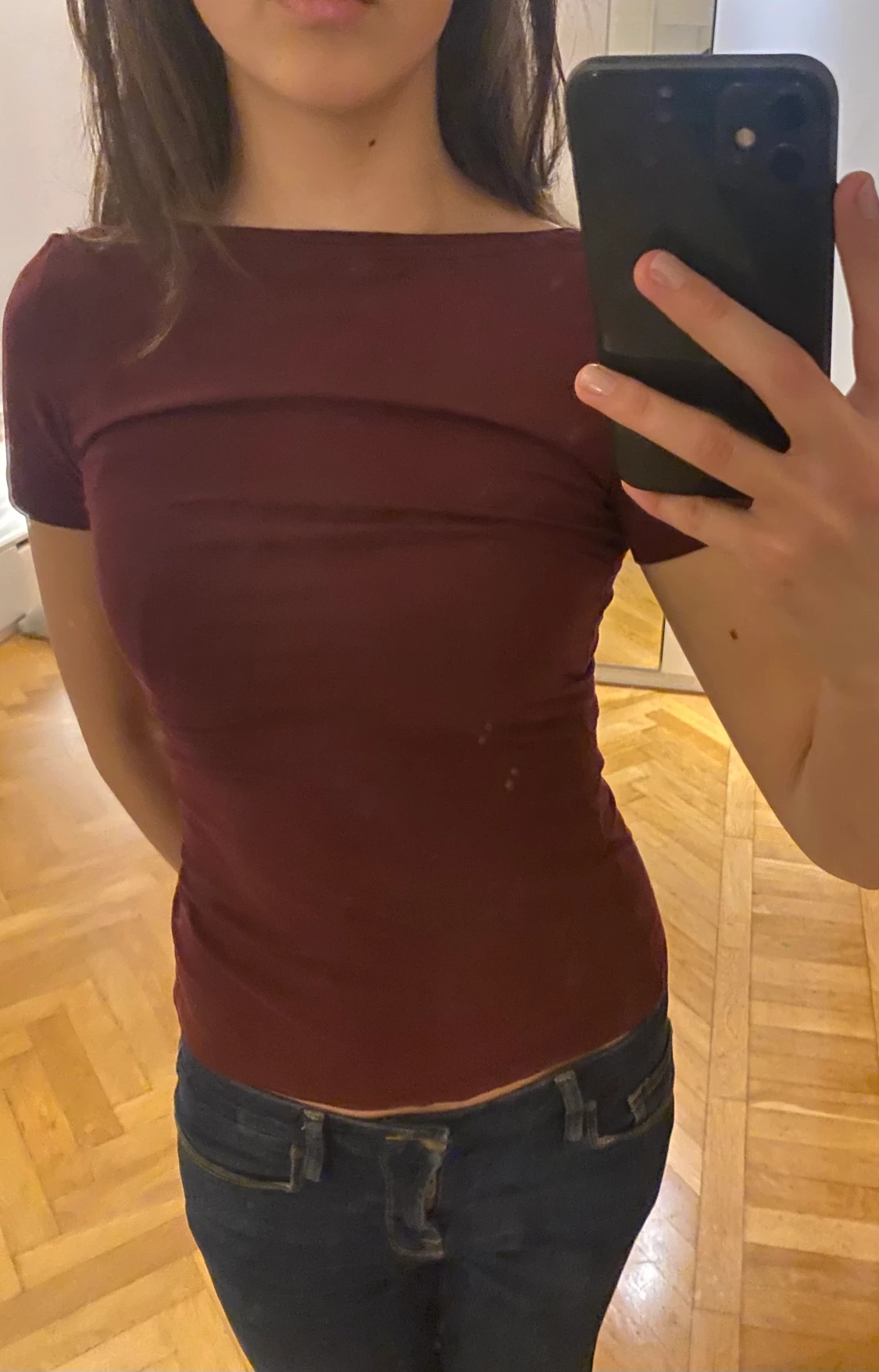 Vin röd trendig t-shirt - 90