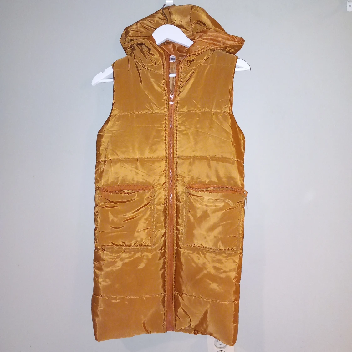 Brons/orange Damväst (lång)