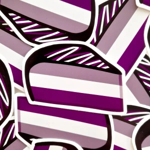 Ace tårta klistermärke - Asexuell tårta klistermärke som jag designat själv. Köparen betalar för frakten, gratis frakt vid köp av 4 eller fler klistermärken