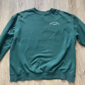 Grön tröja i storlek L som jag köpt på h&m, använd typ en gång🥰den är mer mörkare grön i verkligheten än på bilden.