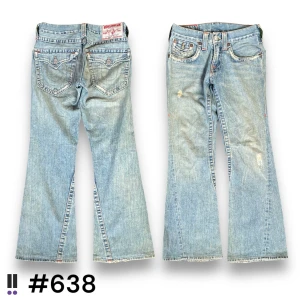 True religion jeans 638 - True religion joey, 💜midja rakt över, 35cm💜innerben, 75cm💜ytterben, 97cm💜benöppning, 24cm💜modell 180💜 