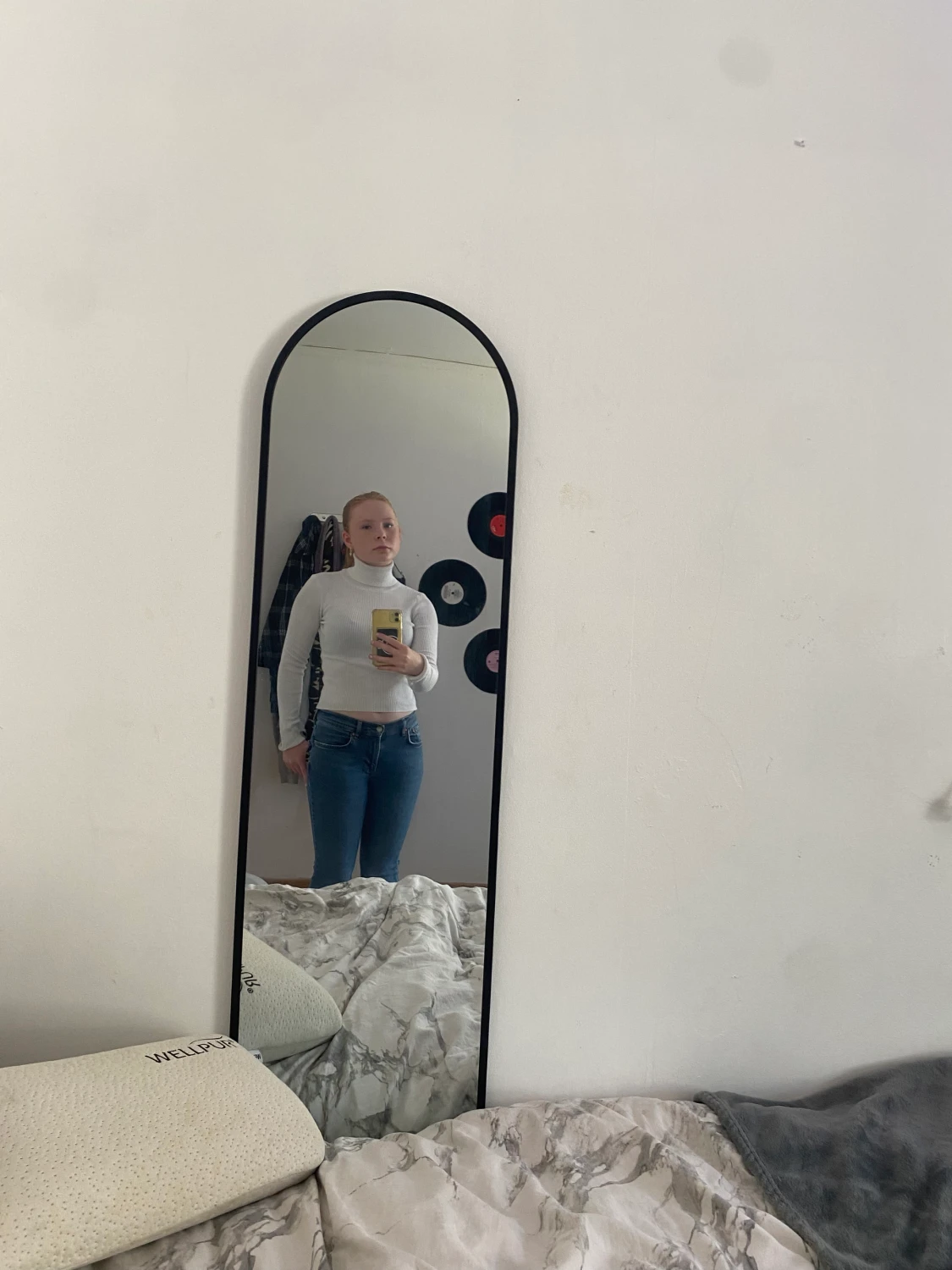 Vit långärmad topp