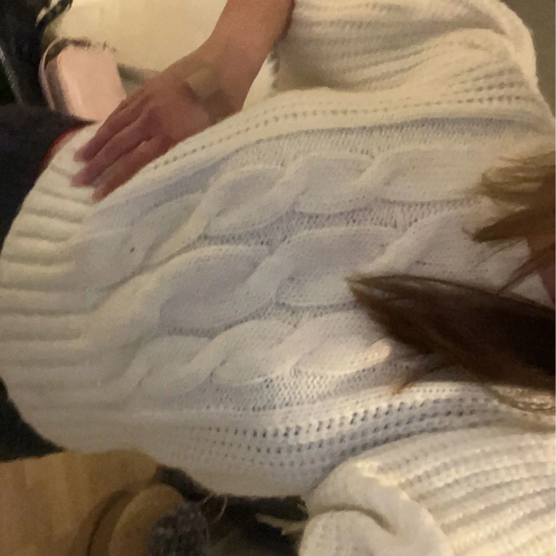 Vit stickad topp från Gina tricot - 90