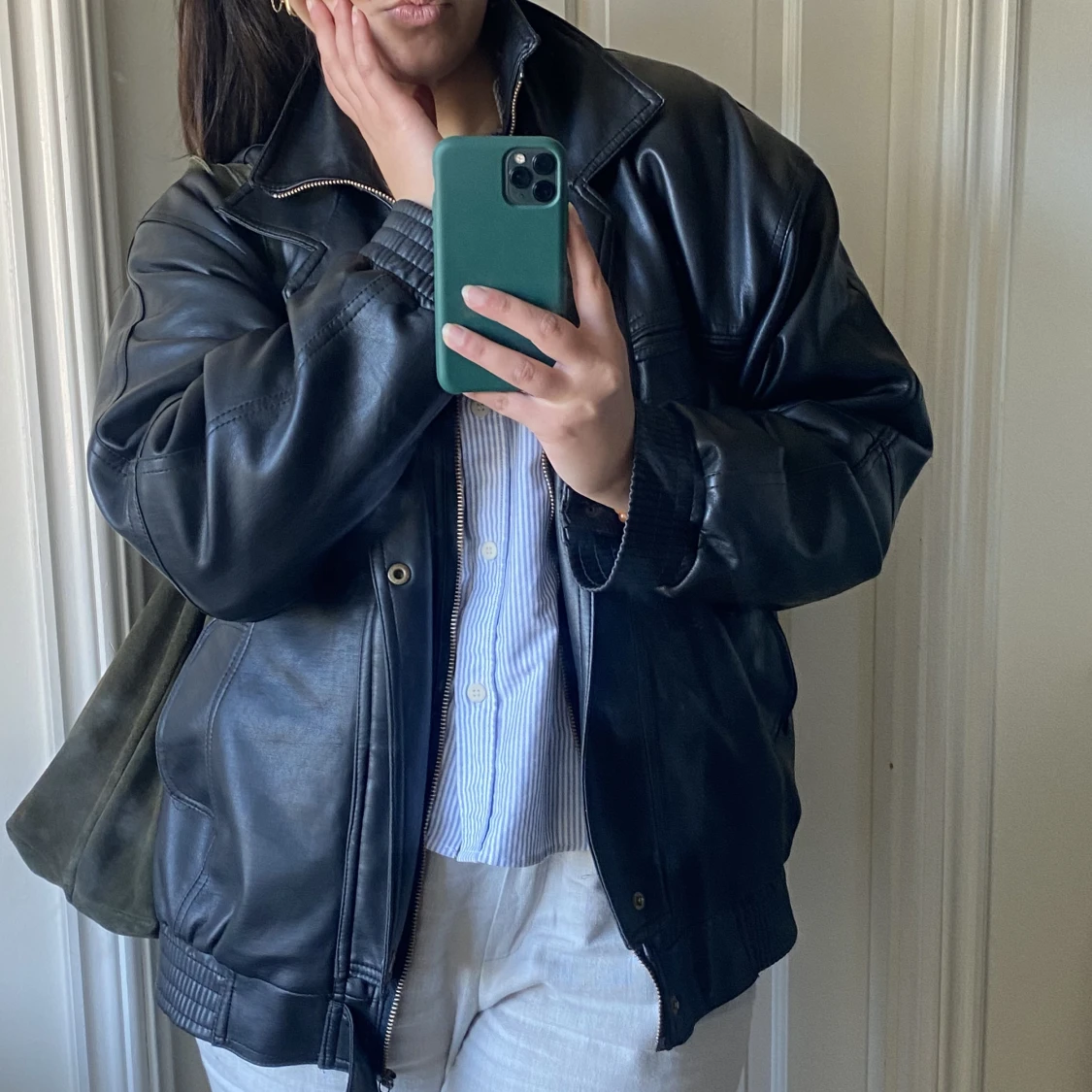 Läderjacka - 90