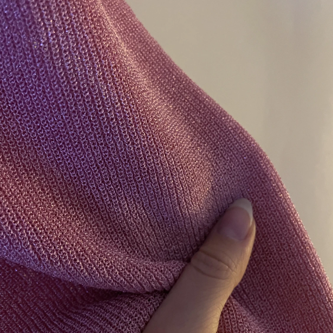 Rosa glittrigt linne  - 91