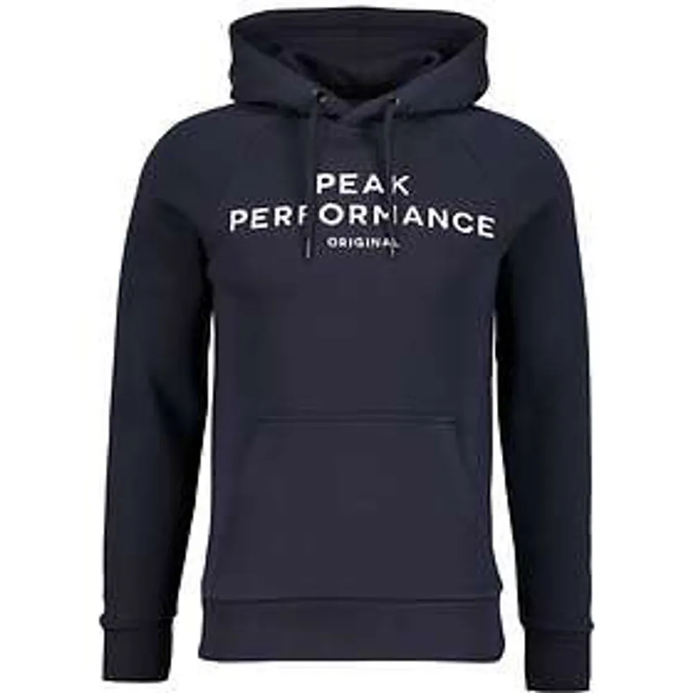 En mörk blå peak performance hoodie i storlek S använd med i fint skick vid egna bilder eller frågor skriv. Hoodies.