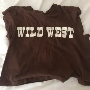 Säljer denna brunna tröja med trycket wild west då den inte kommer till användning längre tröjan e jätte fin i sicket och passar med nästan allt 