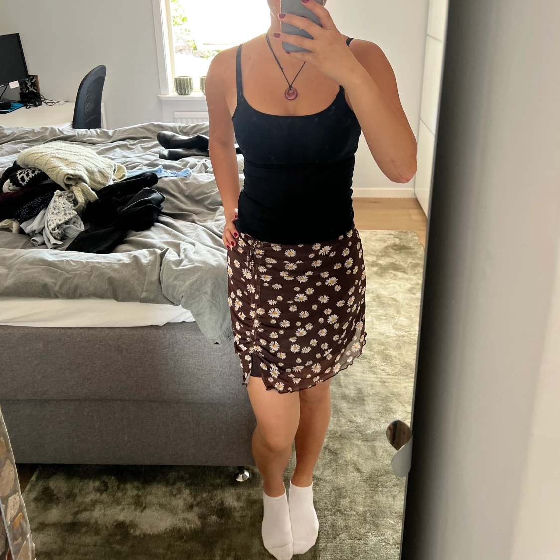 Brun kjol från pull & bear