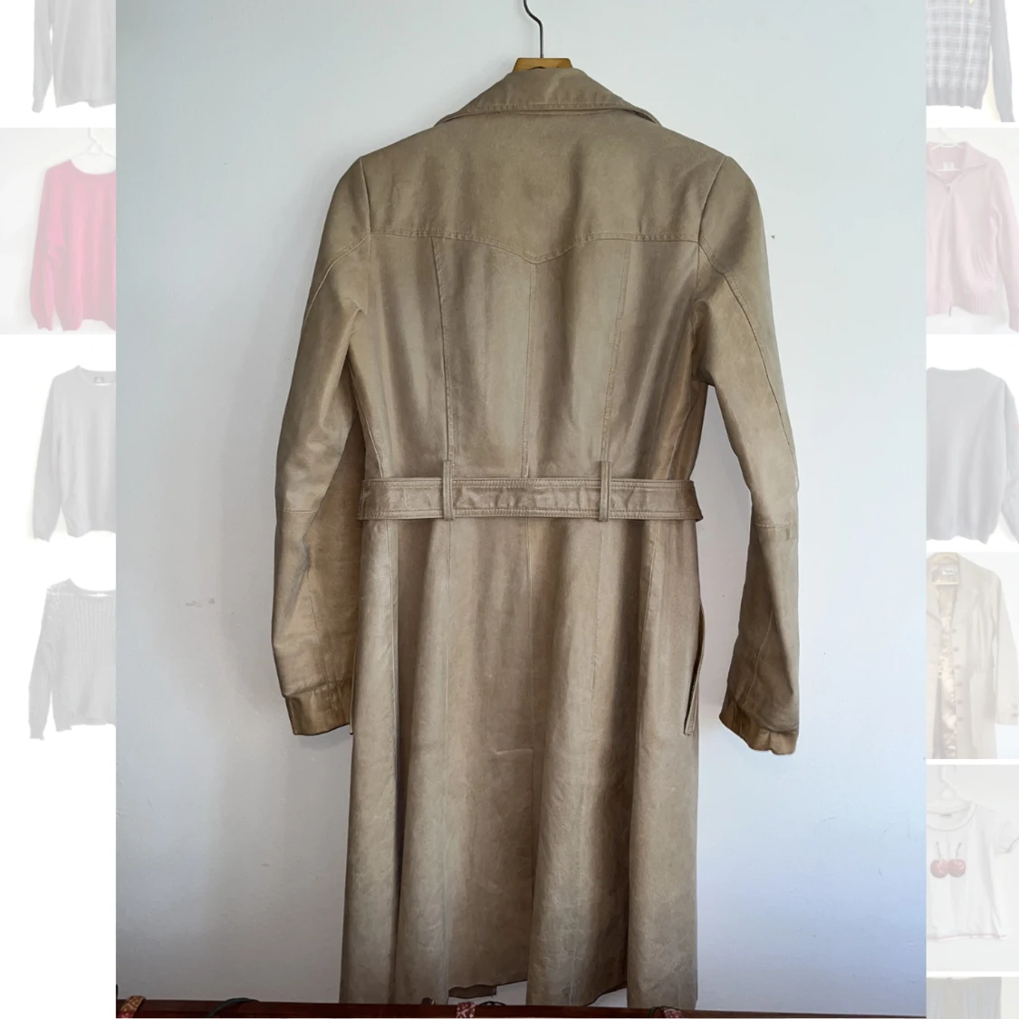 Beige Läderjäcka - 90