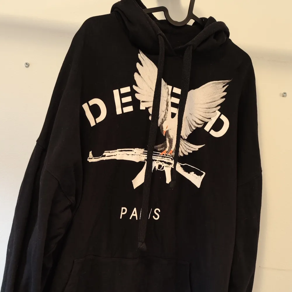 Defend Paris Hoodie köpt från deras hemsida för ungefär 5 år sen. Använd kanske 15ggr. Så väldigt bra skick! . Hoodies.