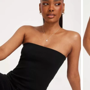 Svart bandaue topp - Helt ny svart bandeau topp med prislappen kvar, aldrig använd.