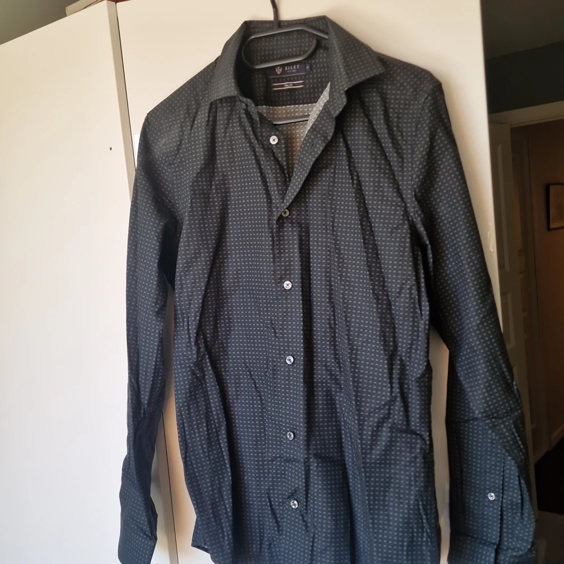 Grön/blå Riley-skjorta Slim fit