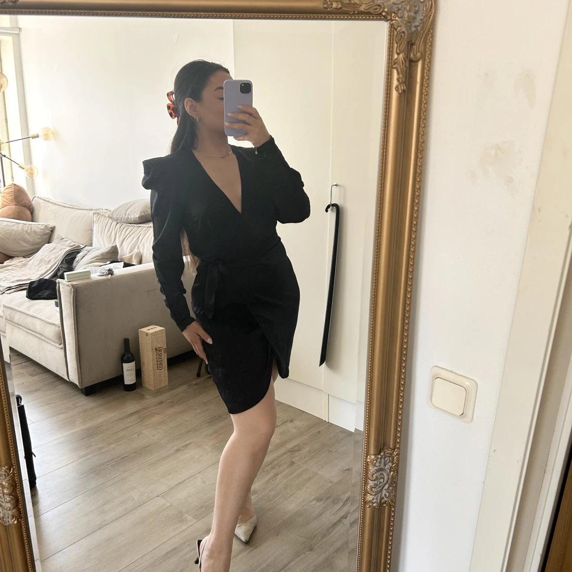 Svart klänning Bikbok st S