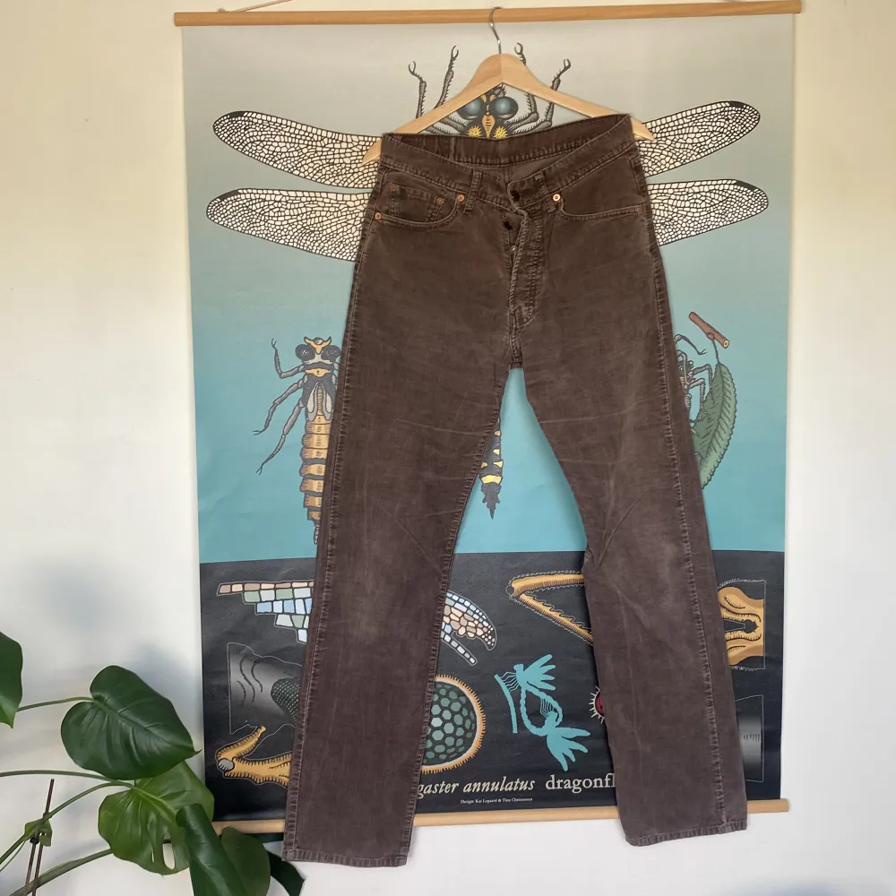 Ett par bruna Levis corduroy byxor. Rak och bred passform. . Jeans & Byxor.