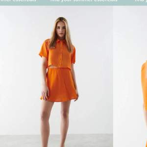 Orange kjol med innerbyxor från Gina tricot, aldrig använd och slutsåld på hemsidan 