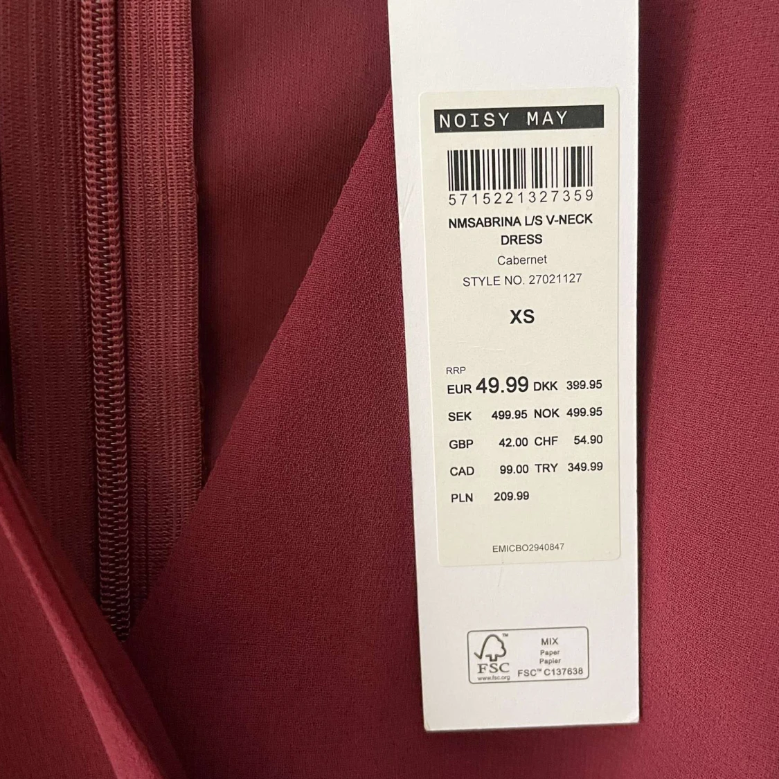 Vin röd kläning  - 91