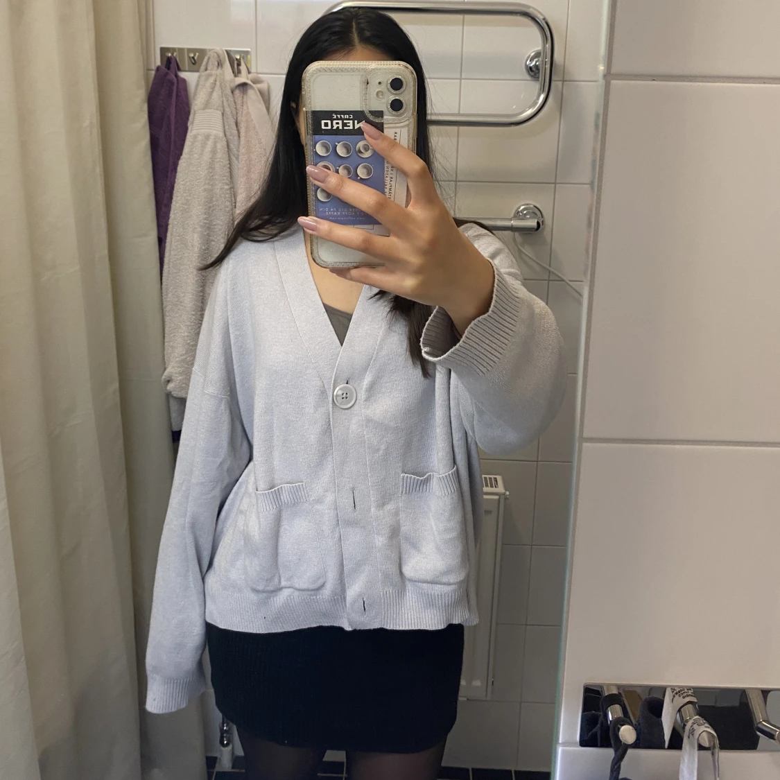 Grå kofta/cardigan från H&m  - 90