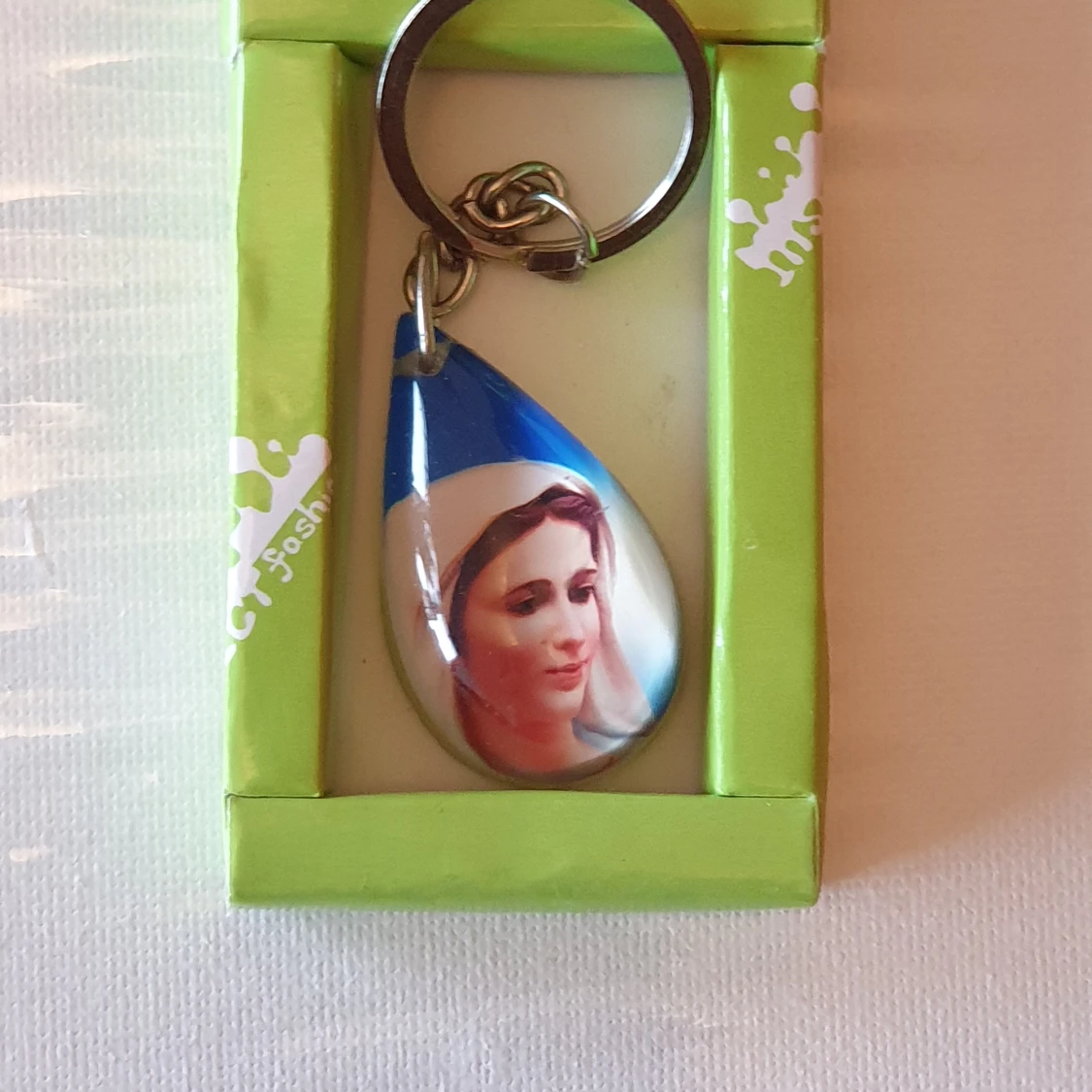 Tear drop mother Mary key chain  - 91