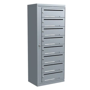 Lynx Liggande 1×8 fack - Fastighetsbox med 8 fack (passar för 8 lägenheter)