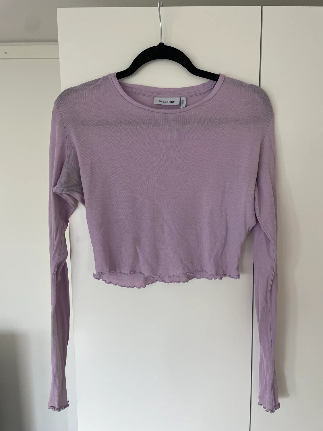 Croppad långärmad tröja - 90