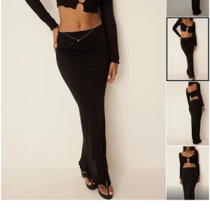 Maxikjol svart - Svart maxikjol , nopprig annars bra skick  