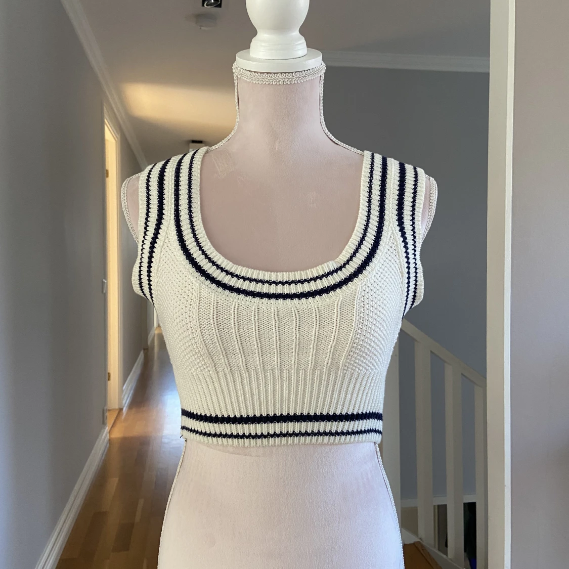 Stickad crop top - 90