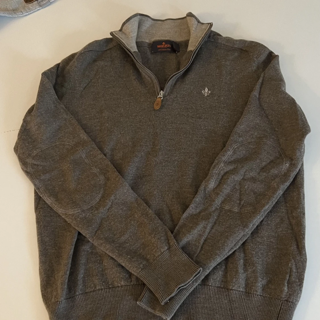 Morris 100 % merinoull half zip