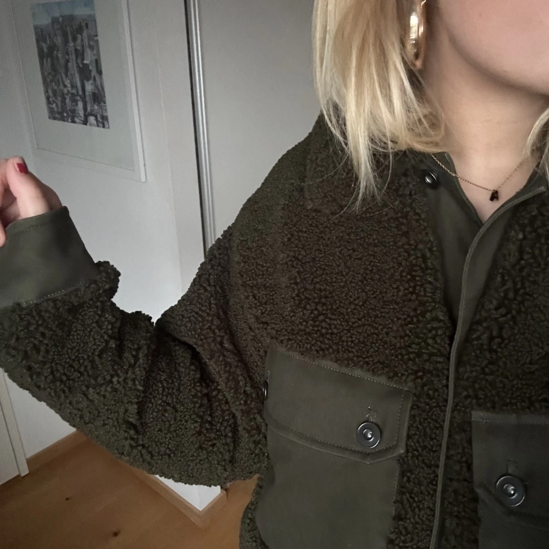Mörkgrön fleecejacka  - 91