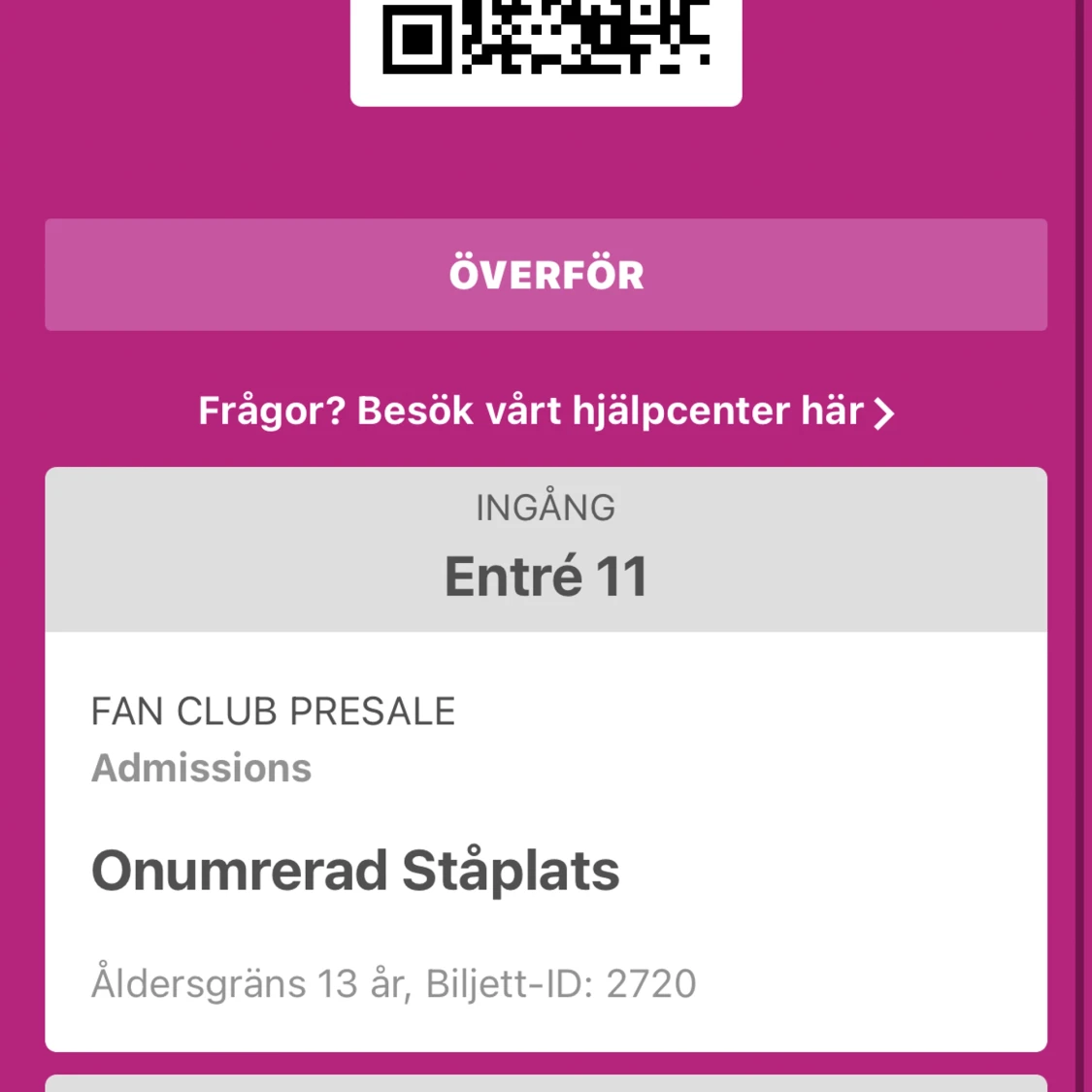 Säljer 1 ståplats biljett till louis tomlison Stockholm 02/09 2023 - 91