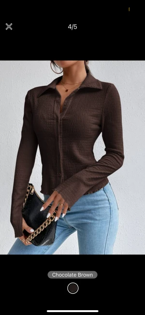 Textured Single Breasted Split Cuff Tee - I just bought this on shien and it’s beautiful and brand new 