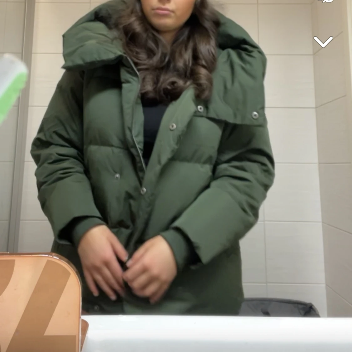 Grön vinterjacka - 90